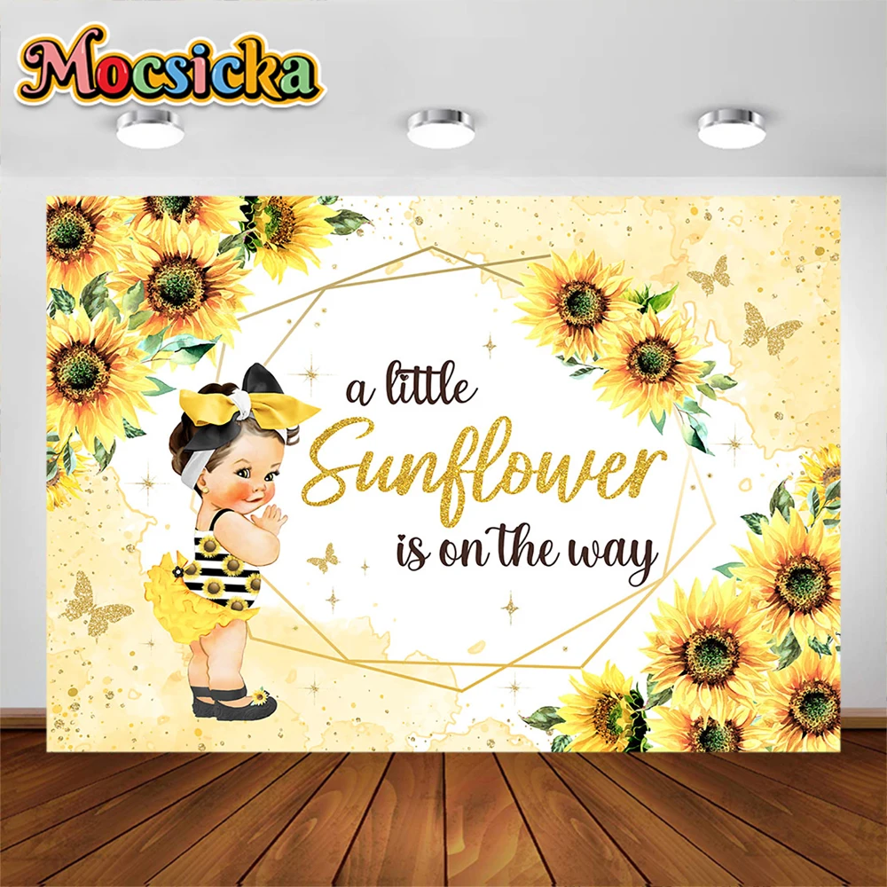 

Sunflowers Welcome Baby Shower Birthday Party Decoration Supplies Custom Photo Studio Backdrop Background Studio Props Banner