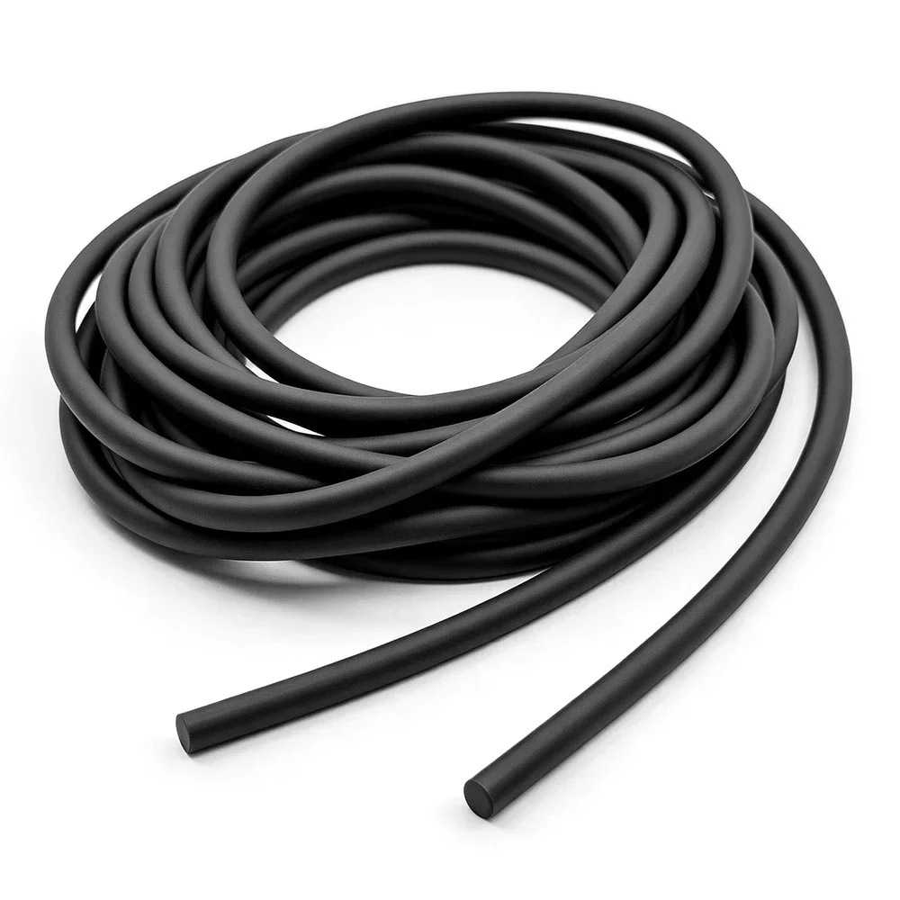 Solid Black Natural Latex Round Strip Diameter 6mm High-Elasticity Rubber Cord Strength Slingshot Elastic Band DIY view 4