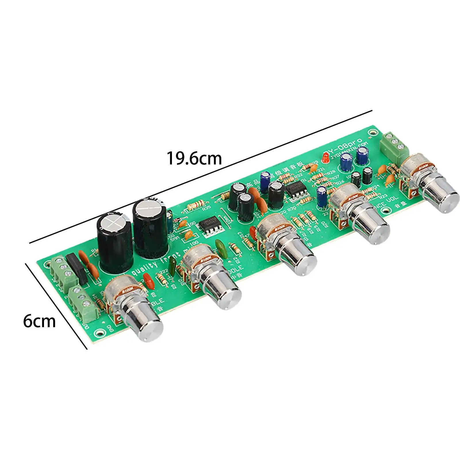 HiFi 2.0 Audio Preamplifier Board Simple Installation Professional PCB Material Treble Alto Bass Replace Parts with Tone Control