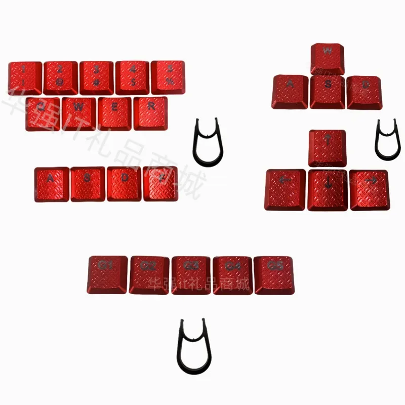 Red textured keycaps WASD G1-G5 and Arrow Keycaps for Logitech G813 G815 G913 G915 TKL RGB Mechanical Keyboard
