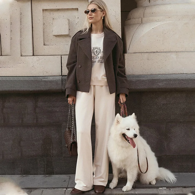 TARUXY レジャーロングパンツスウェットシャツレディーススーツファッション刺繍長袖プルオーバールーズパンツ秋 2 アイテムスーツ