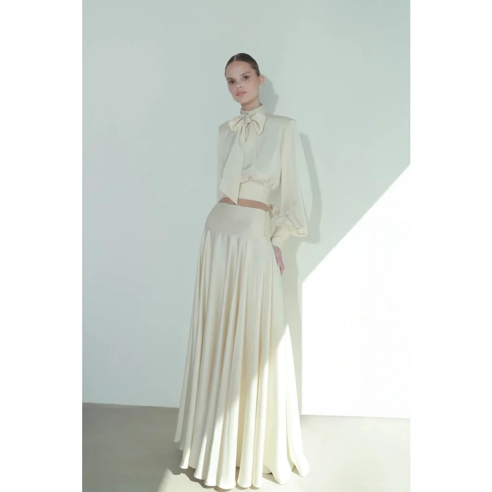 

Customized 2Pcs Evening Dresses Satin Draped Cocktail Luxury Party Dress Pleated Ruched Long Prom Gowns for Women 2026 Bespoke
