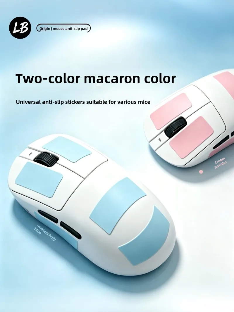 Origin Mouse Anti‑Slip Grip Tape,Residue‑Free Removable Matte Sticker,0.25mm Ultra‑Thin Sweat‑Proof for E‑Sports Gamer Mouse Mod
