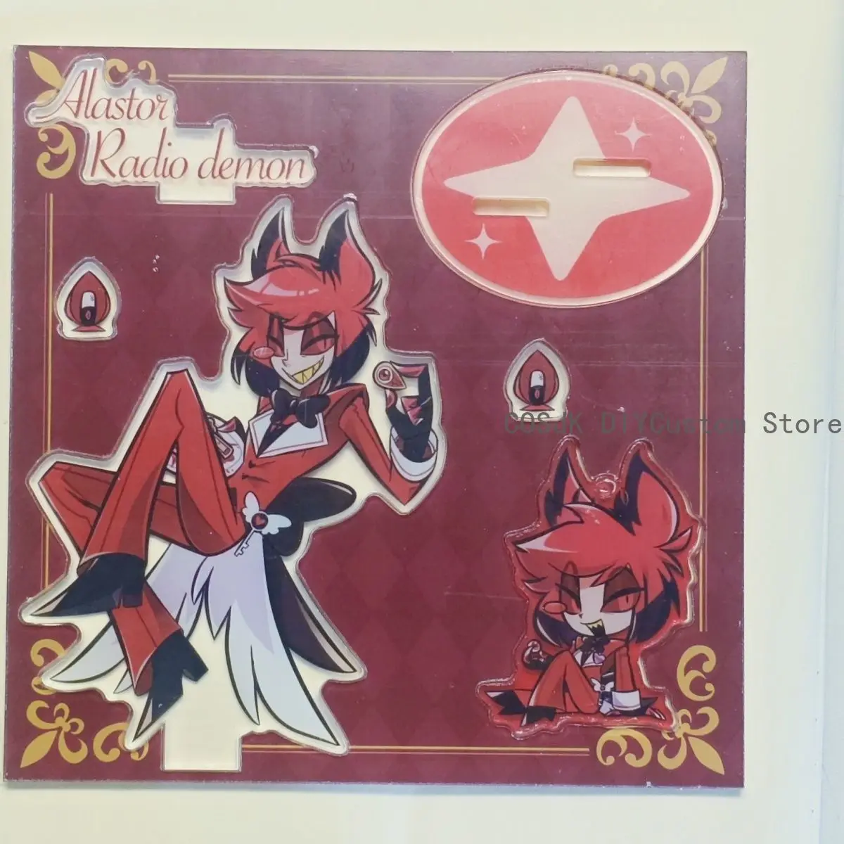 

Anime Hazbin Hotel Alastor Cosplay Full-page Acrylic Figure Stand Standing Sign Display Cartoon Acrylic Stamps Christmas Gift