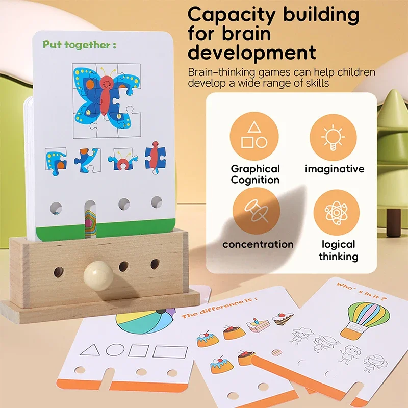 Conjunto de brinquedos educativos para crianças, jogo de desbloqueio lógico, alfabeto, atividades de aprendizagem, desenvolvimento de habilidades pré-escolares