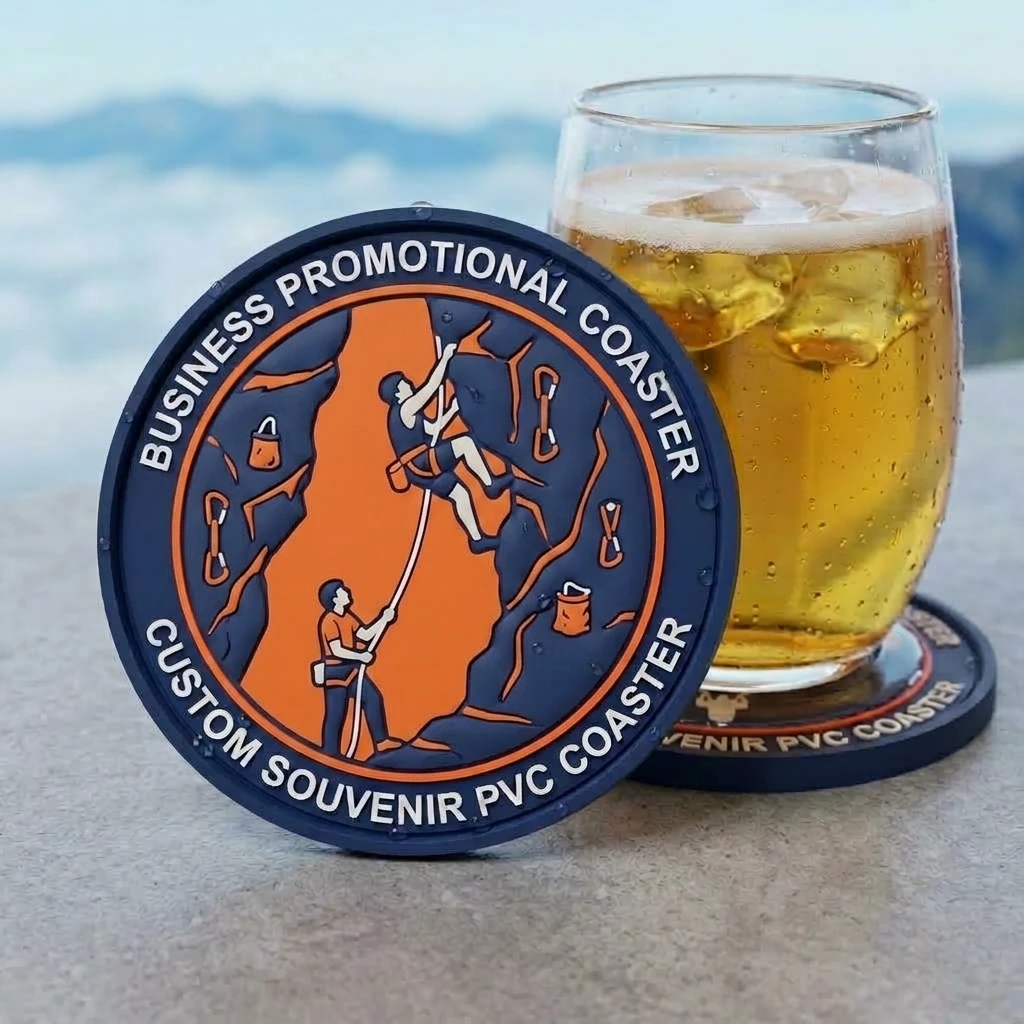 Soft Rubber Silicone Cup Coaster Custom Printing Logo Heat Resistant Table Protective Mat