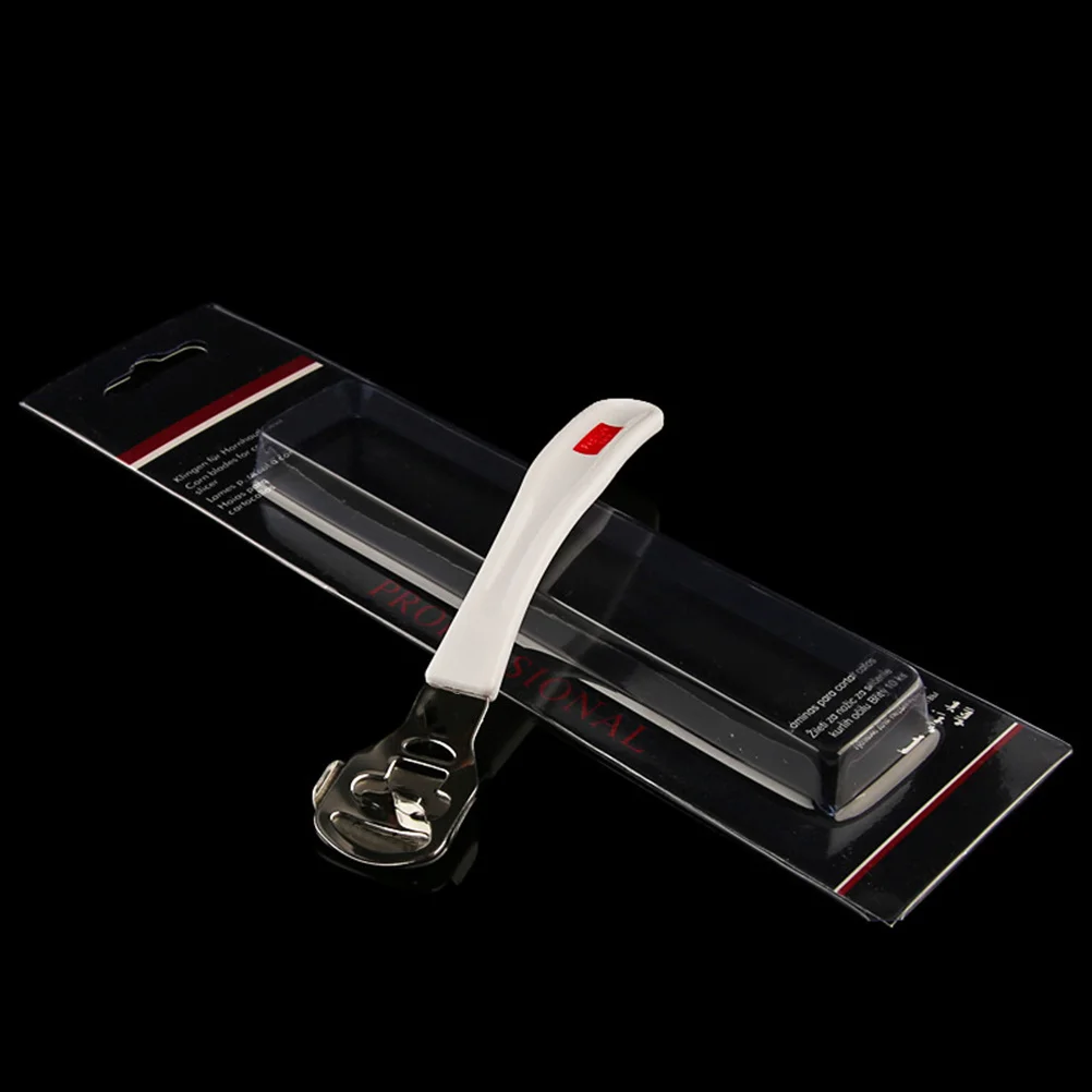 

Stainless Steel Foot Callus Remover Pedicure Tool White Removable Head Foot File Dead Skin Remover Safe Easy Hold