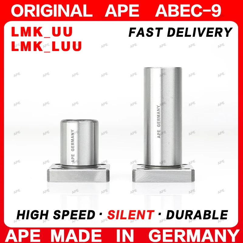 2-4PCS LMK16UU LMK16LUU 16mm LMK16 UU LUU ABEC-9 Precision Linear Motion Bushing Double Seal Bearing for CNC 3D Printer Automati