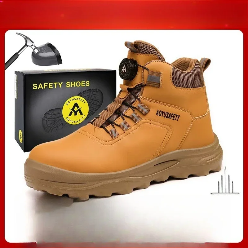 DurableLabor Boots Anti-smashing And Anti-piercing Kevlar Bottom Steel Bag Head Labor Shoes Non-slip Work Boots