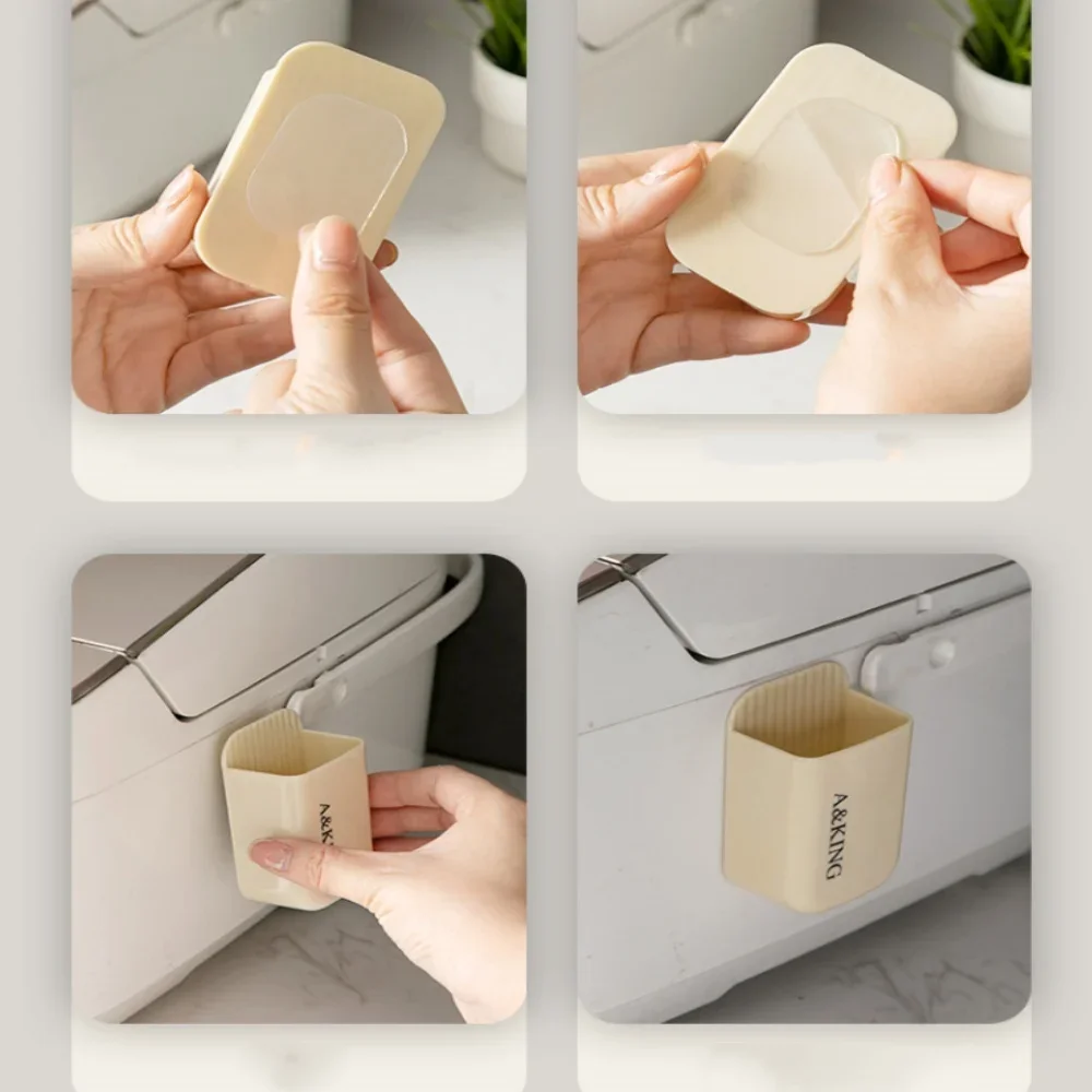 2pcs/set Multi-Functional Spoon Storage Rack - Wall-Mounted Organizer for Rice Cookers and Kitchen Utensils - Space-Saving Wall