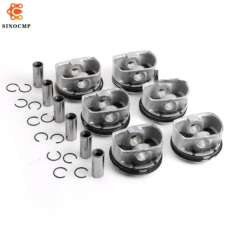 

Pistons Rings Set w/Pins Compression Ratio 10.7:1 11257558528 11257559434 For BMW E90 E60 E83 128i 328i 528i X1 N52 3.0L Engines