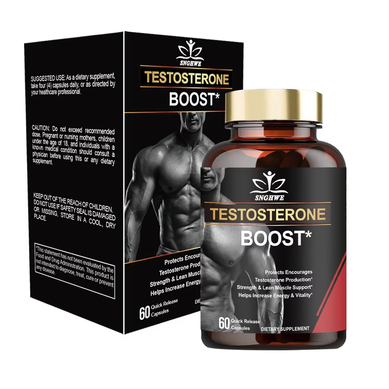 

60 Capsules Muscle Builder - Increase Abdominal Muscle Mass, Promotes Faster Muscle Growth, Recovery and Strength Supplement