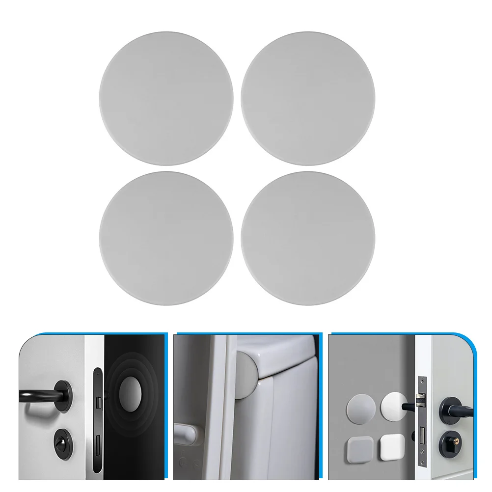 

4 Pcs Handle Anti-collision Stickers Door Car Protector Silica Gel Stoppers Wall