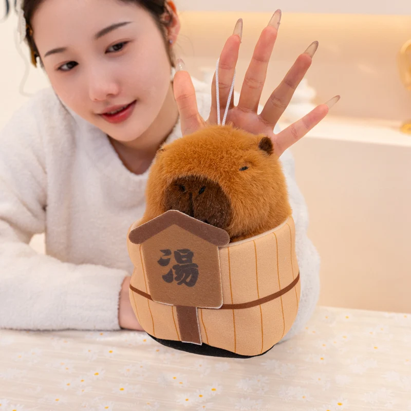 15/25 Cm Soak Capybara Knuffel Hanger Leuke Capibara Kawaii Knuffeldier Kapibala Verjaardag Reizen Geschenken Tas decor