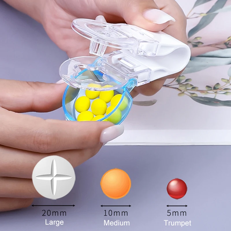 1/2/3/4PCS Portable Pill Taker Medicine Storage Box Anti inquinamento Pill Tablet Crusher per Personal Health Care Travel Organizer