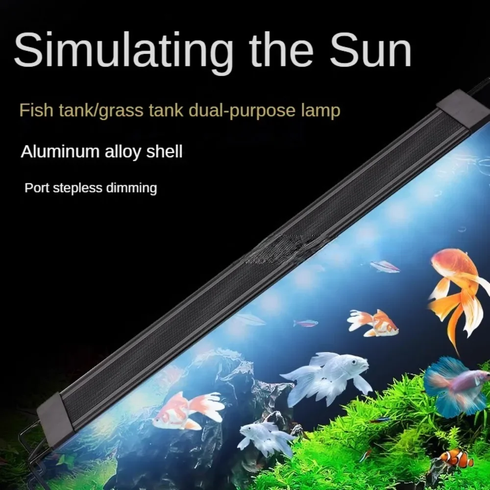 Full Spectrum LED Aquarium Light Fish Tank Light for 12 Inch to 48 Inch Fish Tank Fresh Water Multi-Color Sea Water Aquatic Lamp