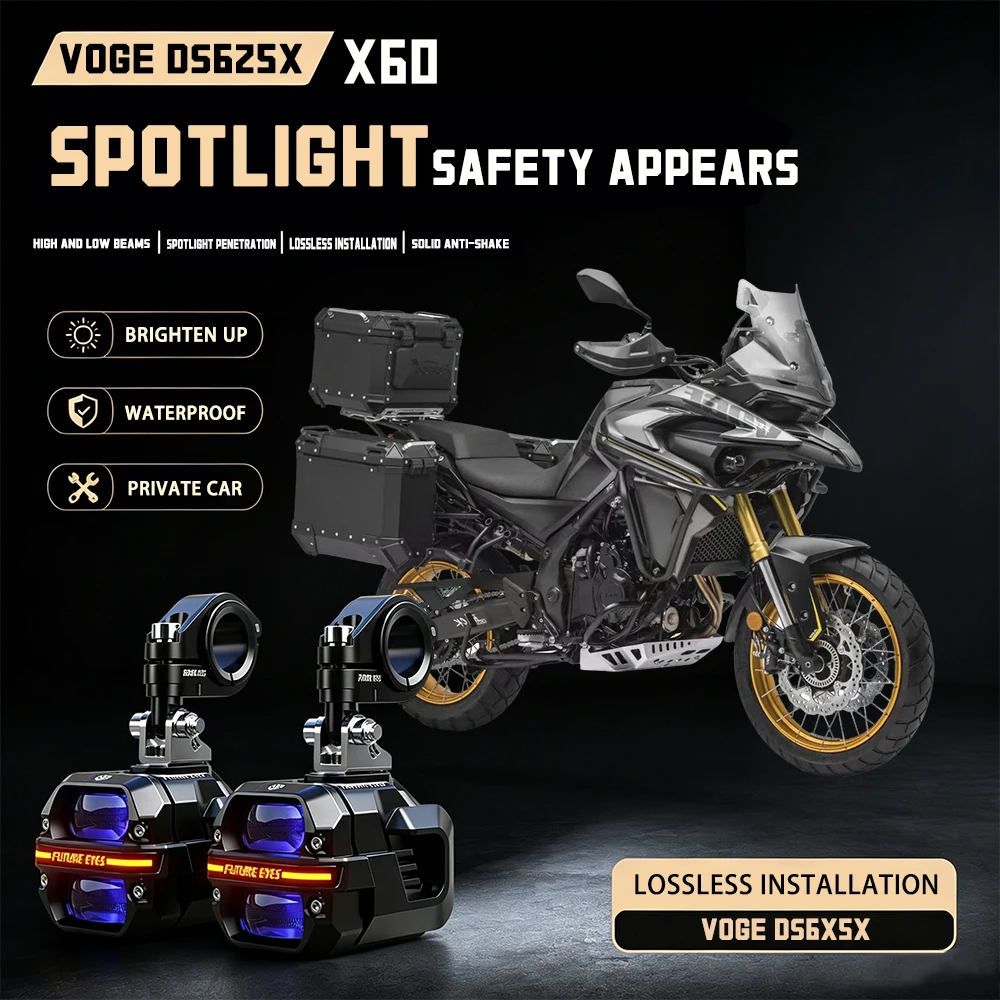 Future Eye Interstellar X60 Suitable For Voge Ds625X Motorcycle And Electric Vehicle Led Spotlight, Super Bright High-Beam For N