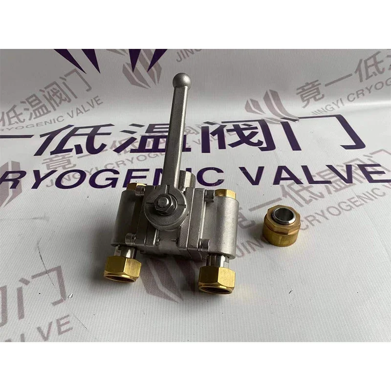 High Efficiency Manual Ball Valve DQS Cryogenic Three-way Ball Valve