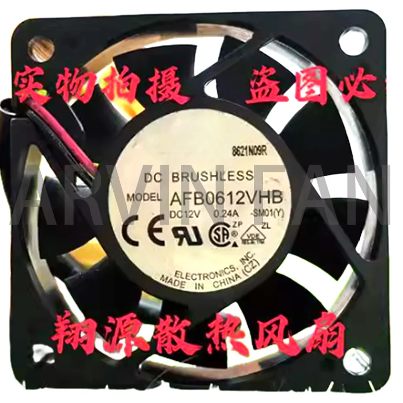 

Совершенно новый AFB0612VHB 6 см 6015 12 В 0,24 А шариковый охлаждающий вентилятор с силовым трансформатором