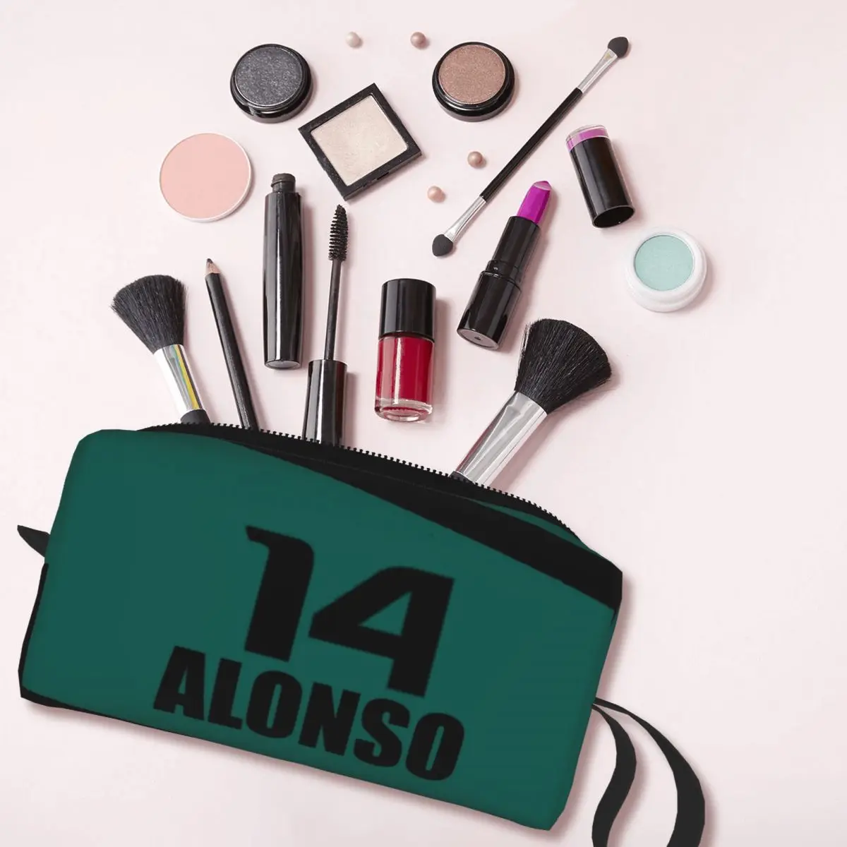 Cute Alonso Sports Car Travel Toiletry Bag for Women Cosmetic Makeup Bag Beauty Storage Dopp Kit