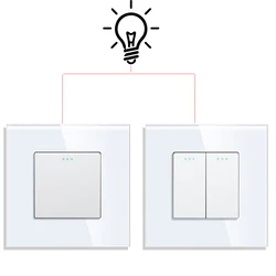 EU Light Switch,1/2/3gang 2way 10A 250V Crystal Glass Panel white/black/gold/gray 86*86mm Push Switch