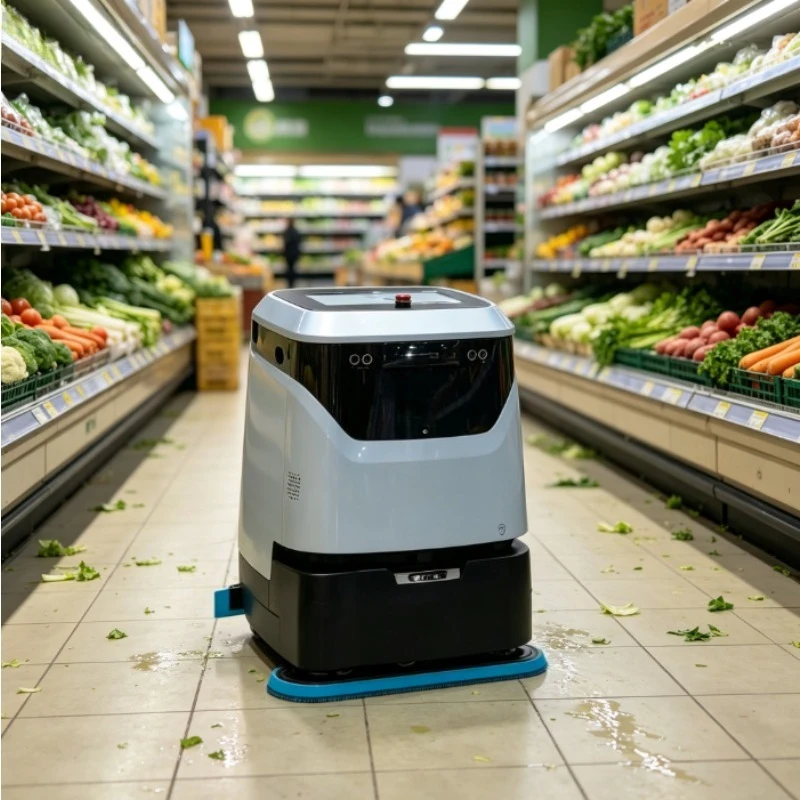 Heavy Duty Factory Floor Cleaning Robot Autonomous Navigation Robotic Washer For Logistics Distribution Center Industrial Plant
