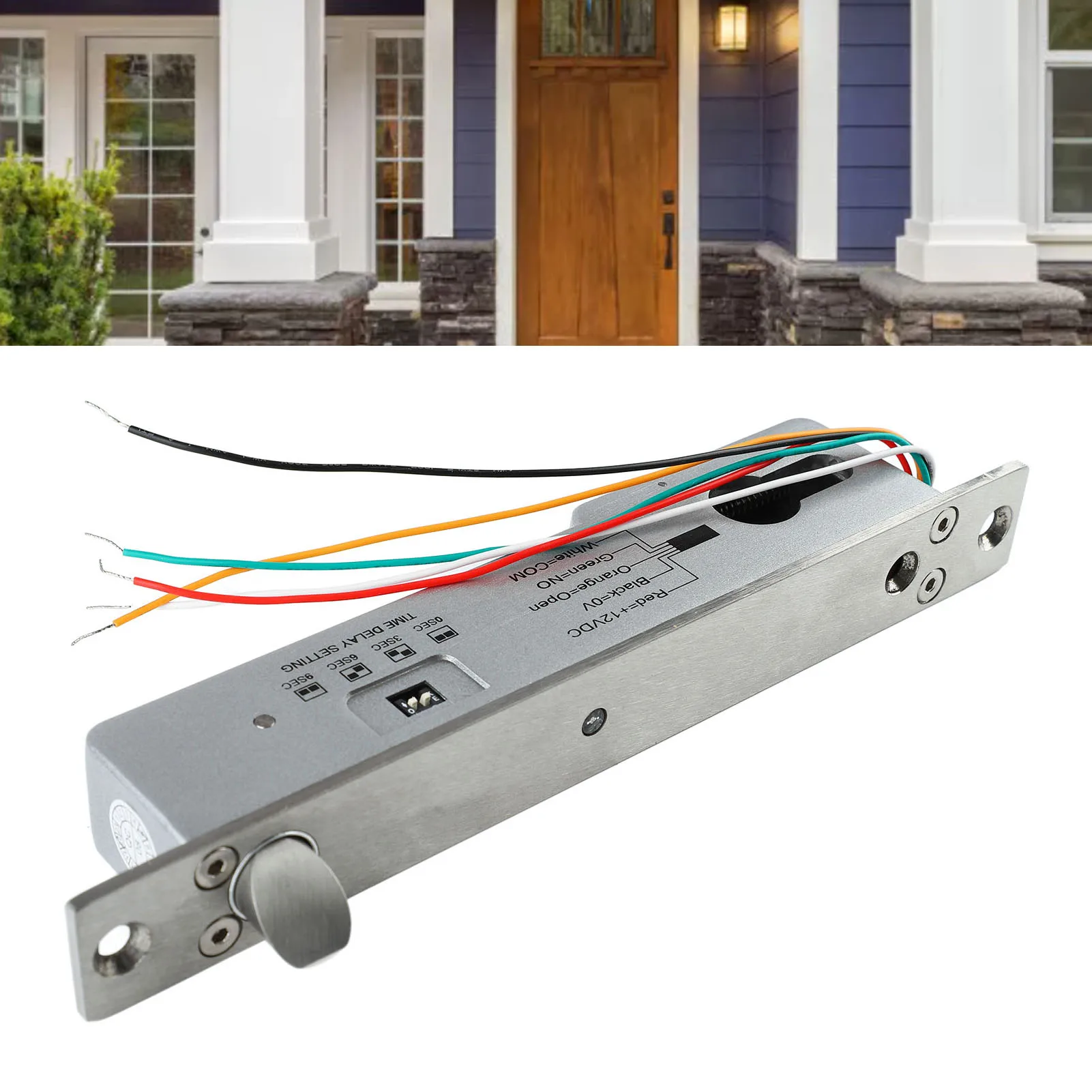 Electric Drop Bolt Lock Electric Access Lock Strong Strength High Temperature Resistant Stainless Steel Anti Pry for Wood Door
