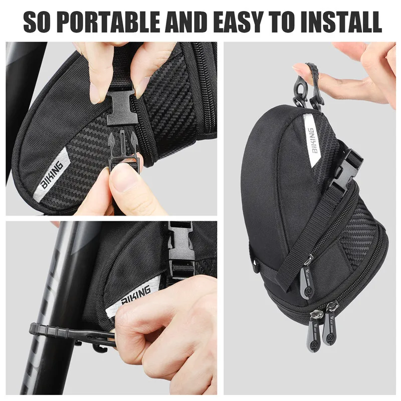 WEST BIKING Bicycle Saddle Bag Rainproof Bicycle Expandable 3D