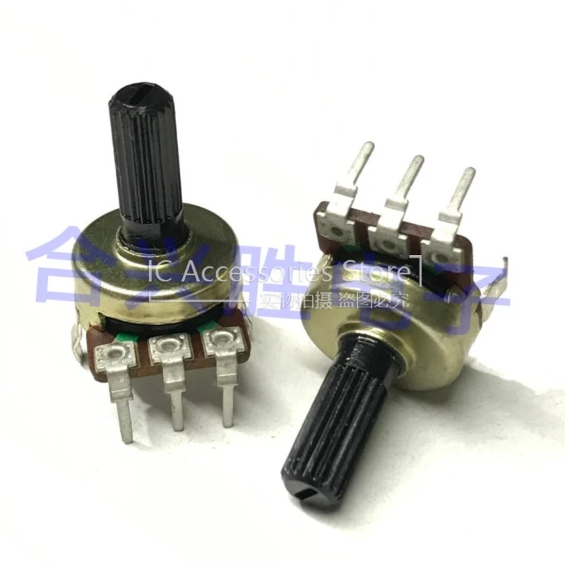 2PCS 161 Type  A10K Potentiometer Computer Speaker Subwoofer Amplifier Audio Volume Adjustment Knob 3Pin Flower Shaft