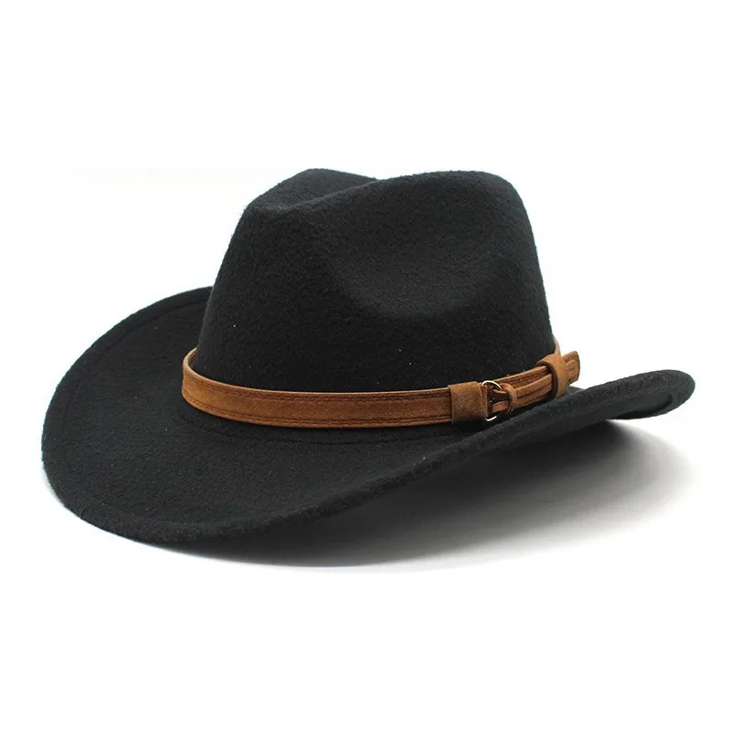 

New Tibetan Top Hat Ethnic Style Woolen Western Denim Top Hat For Men And Women Couples Cap Felt Cap