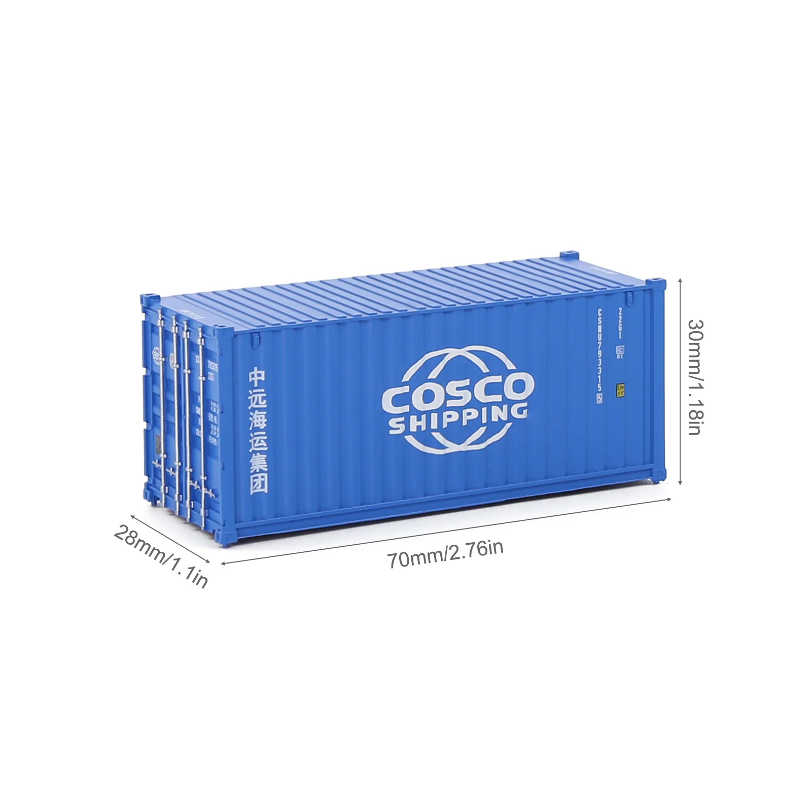 Evemodel HO Scale 1:87 20ft Model Shipping Container 20' Model Cargo Box C8726 (Pack of 1) - view 5