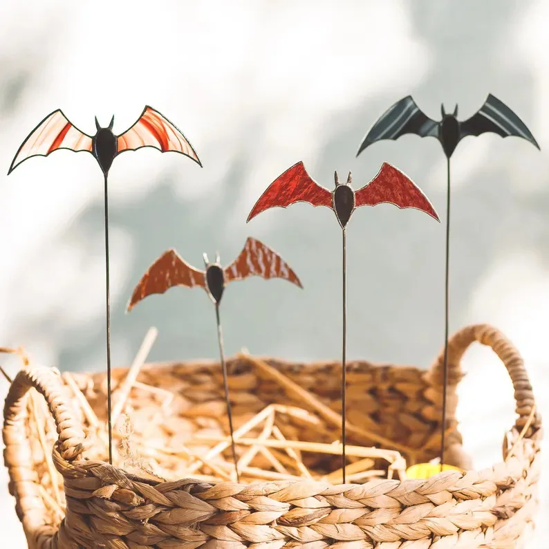 Garden Dress Ornament Spider Potted Plant Ornament Grimace Stained Glass Sun Catcher Bat Customization