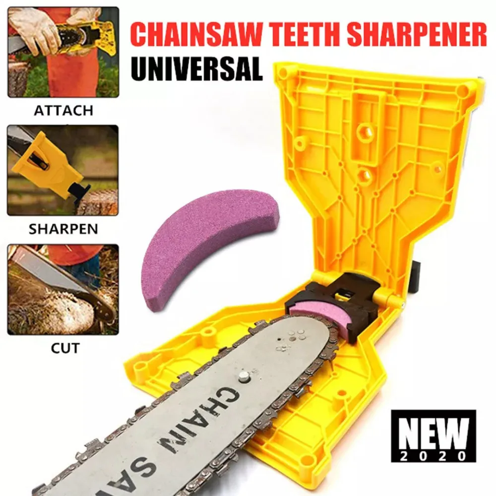 Chainsaw Teeth Sharpener chainsaw Portable Durable Easy Power Sharp Bar-Mount Fast Grinding Chainsaw Chain Sharpener Tools