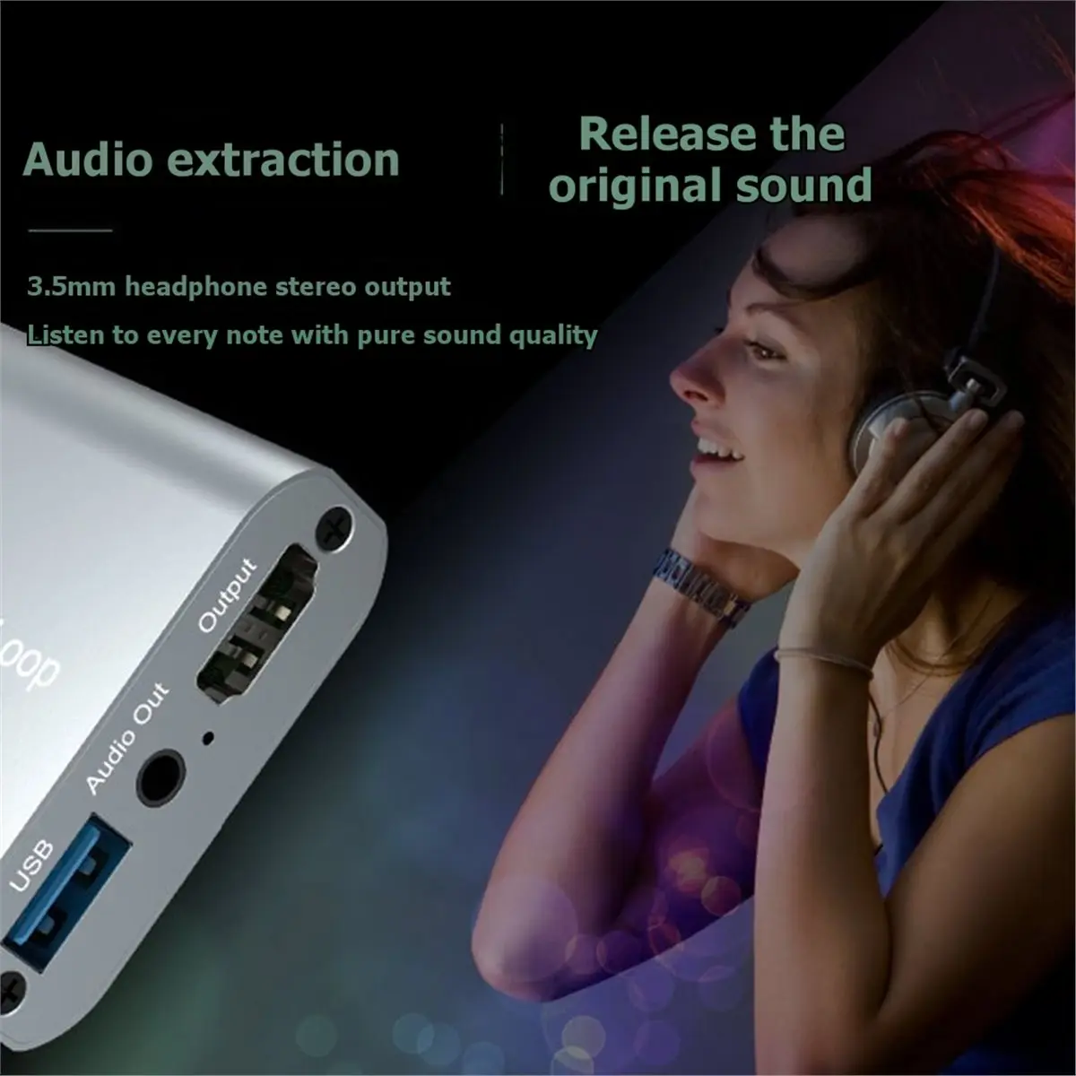 salego USB Video Capture Card 4K@60Hz -Compatible Game Live Streaming Device 1080P HD Video Grabber Recording Box