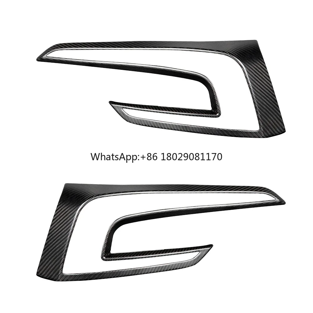 For Tesla Highland Model 3 2024 Car Exterior Real Carbon Fiber Rear Taillight Decoration Tail Light Frame Cover Trim