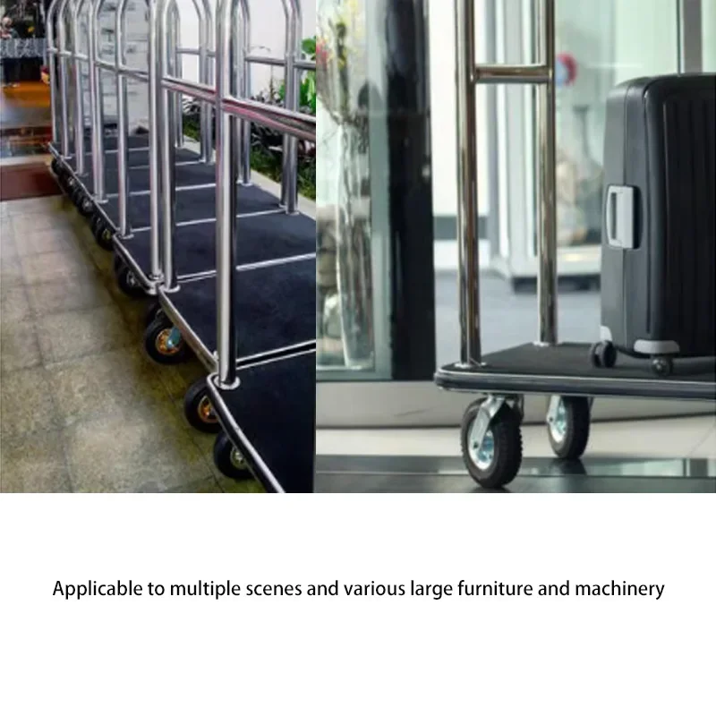 1 Pc Caster Heavy 6-inch Inflatable Directional Wheel Rubber Air Wear-resistant Hotel Luggage Cart Factory
