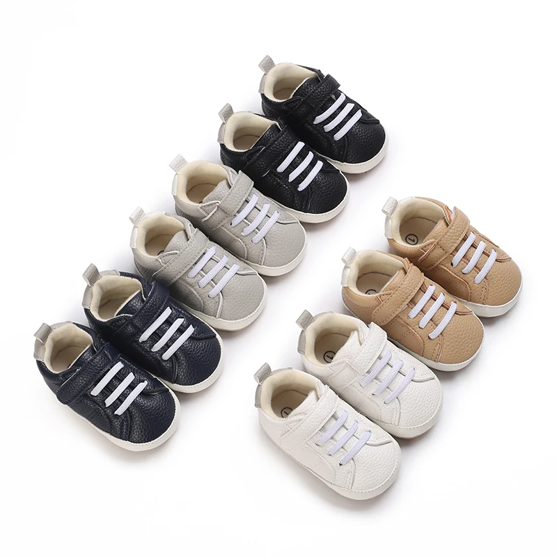 0-18M Fashion Baby Shoes Baby Boy Girl Shoes Classic Leather Rubber Sole Anti-slip Toddler First Walkers Infant  Shoes 5 Colors