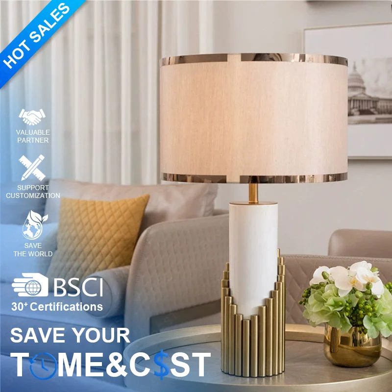 

BGST New Design Fabric Lampshade Table Light Living Room Nordic Led Desk Light Showroom Bedroom Desk Lamp Modern Table Lamp