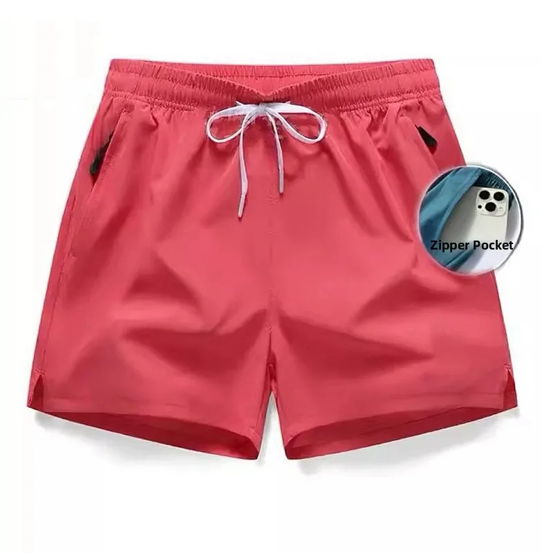 Ords da uomo in seta di ghiaccio Summer Qui Dry Beach Tee-quarzo Lunghezza Corsa Fitn Allenamento Sport Pantaloni di media lunghezza a quattro quarti