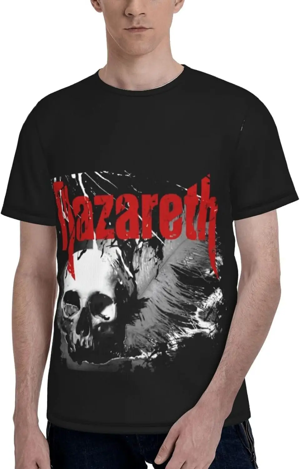 

Nazareths Men's T Shirt Short Sleeved Full Width Double Sided Printing Tee Classic Casual Top