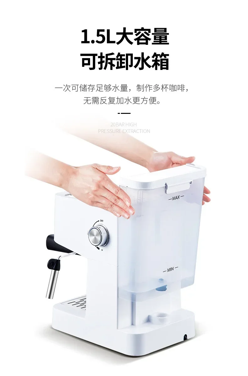 الأجهزة المنزلية CM1697 ماكينة القهوة الإيطالية شبه التلقائي ماكينة القهوة المنزلية التجارية رغوة الحليب البخار 20bar جديد #3