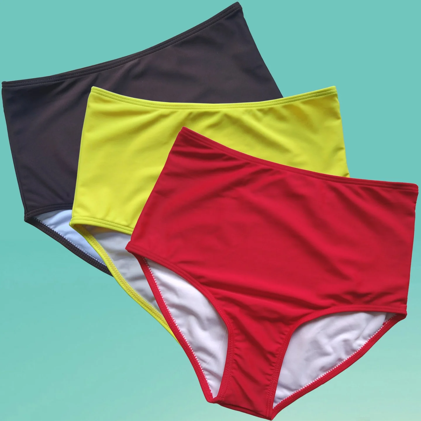 

Женский слитный купальник с высокой талией из нейлона, мягкая эластичная ткань, треугольный вырез, универсальный, красный, лимонно-желтый, коричневый