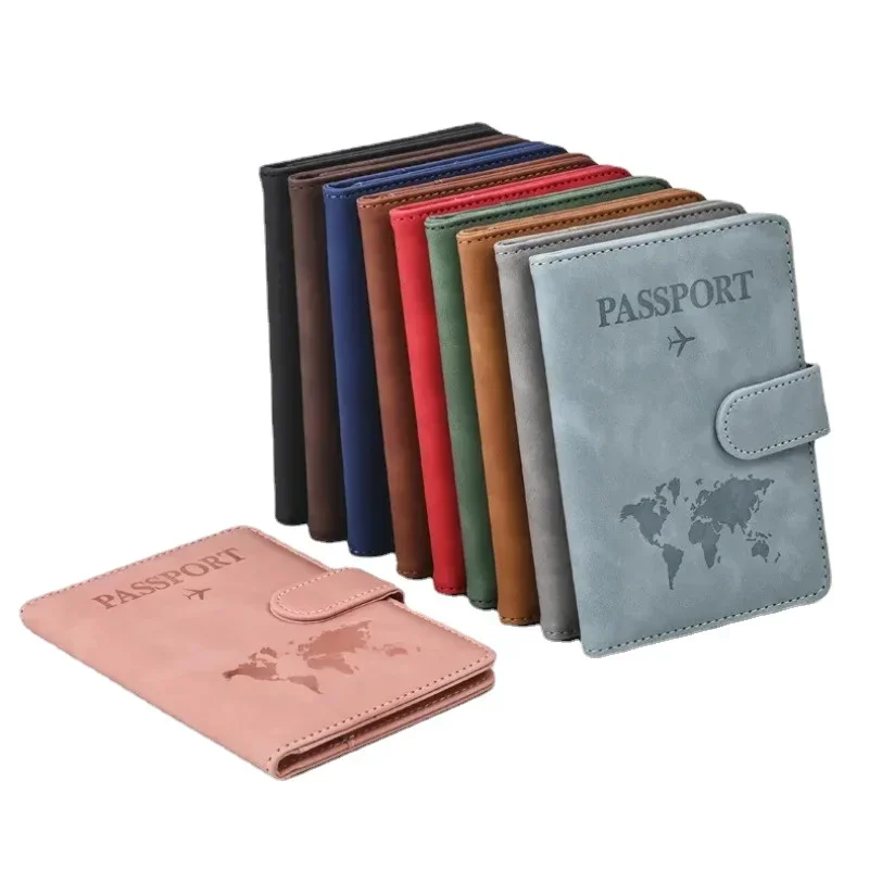 Funda de cuero PU para pasaporte, funda impermeable para tarjetas de crédito de viaje, funda protectora para pasaporte, funda para pasaporte, fundas para bolsa