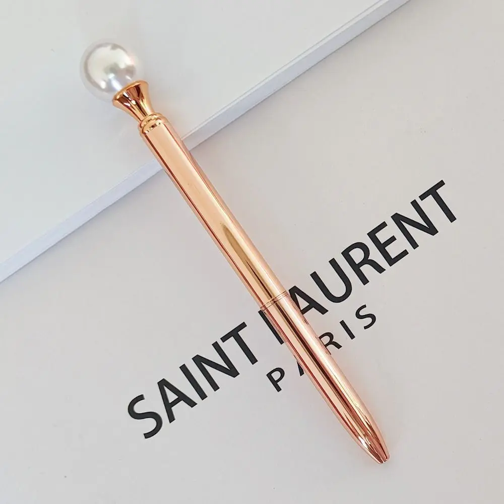 

Creative Writing Smoothly Pearl Pen Metal Unique Neutral Gel Pens Luxury 1mm Signature Pen Festival Gift
