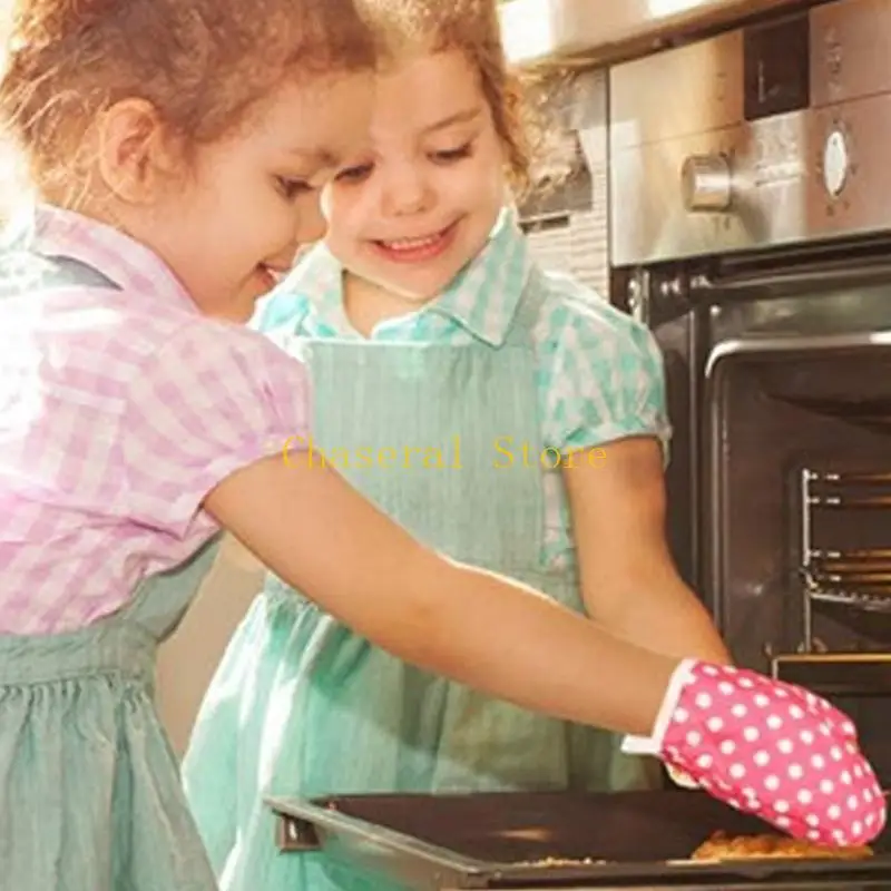 E7CE Kids Chefs Apron Costume Set With Baking Tool For Toddler Imaginative PretendPlay