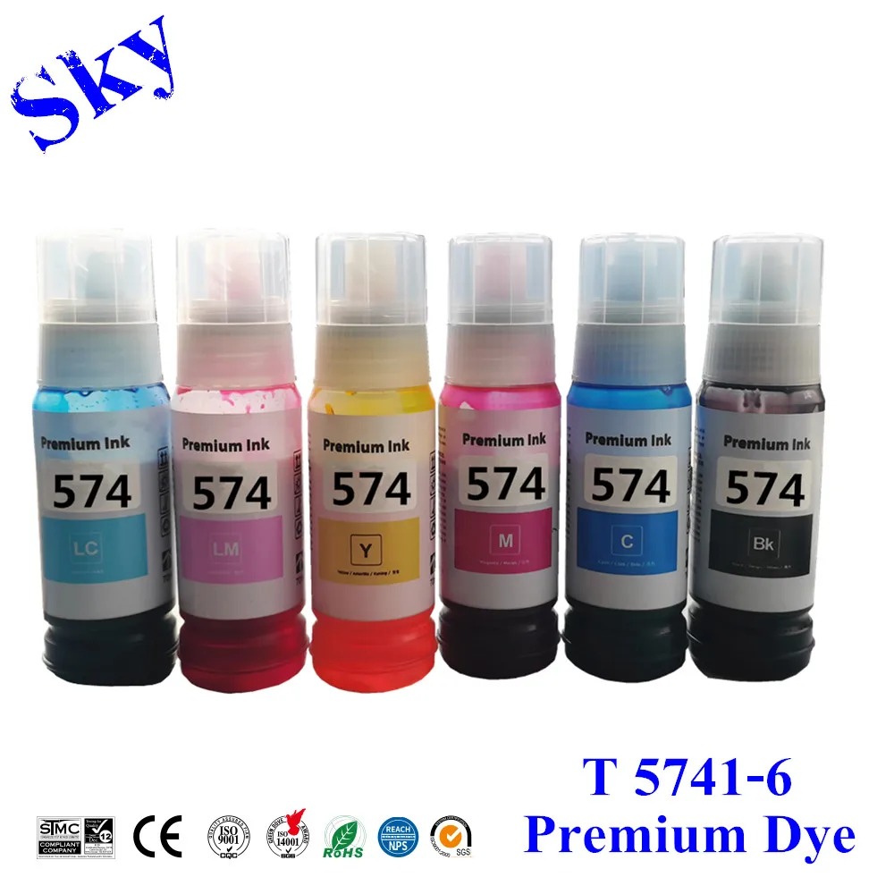 SKY 574 Premium Refill Ink , T5741 - T5746 Compatible Ink For Epson L8058 / L18058 / ET-18100 / L8050 / L18050 Printer