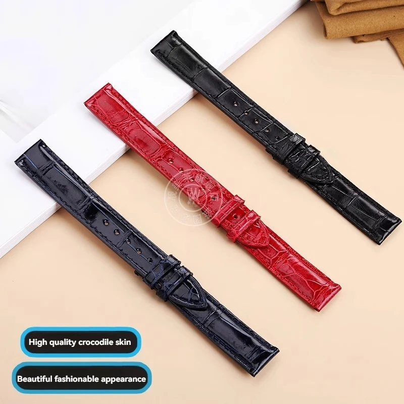 For Jaeger Watchband Longines L3 L4 Rossini Citizen Crocodile Skin Women's Watch Bracelet Alligator Wristband 14 15 16 17 18mm