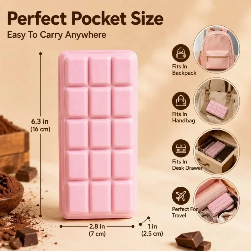Chocolate Squishy Toy - Soft Simulation Food Squeeze Fidget Stress Relief Gift for 12+ Kids Adults Autism Calming Gift
