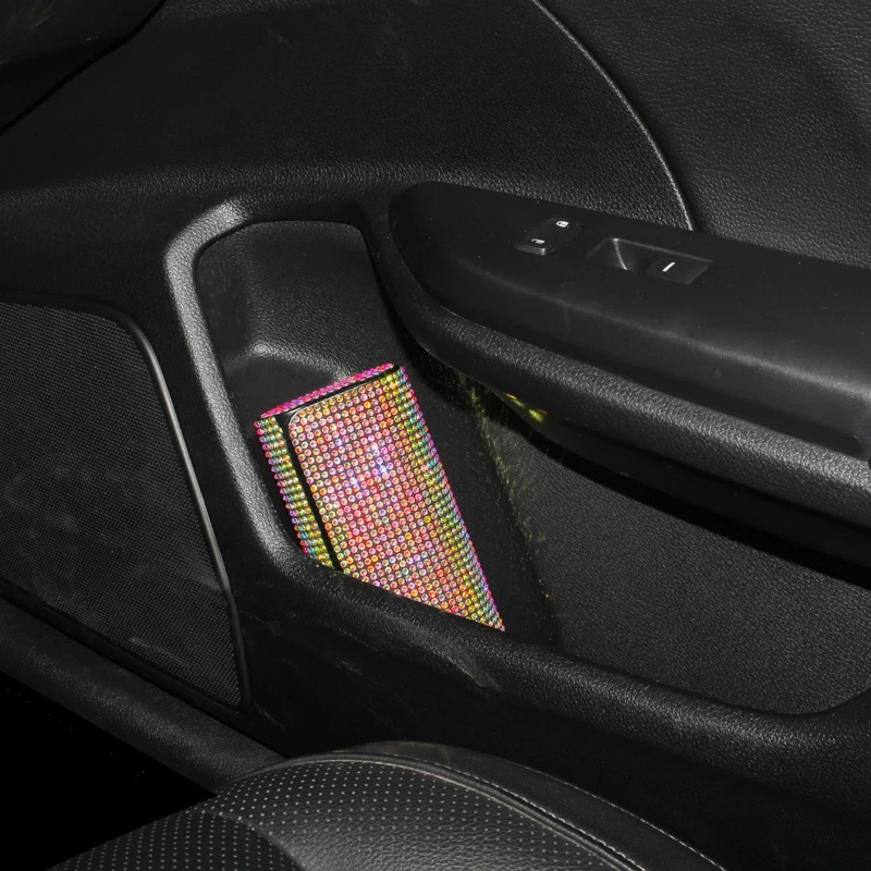 Car Diamond Sunglasses Case Eye Glasses Case Car Center Console Armrest Storage Box Auto Glasses Frame Eye Seat Clip Bracket