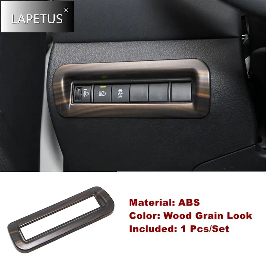 Carbon Fiber / Wood Grain Car Center Air AC Control Strip / Lights Control Panel Cover Trim For Toyota Venza Harrier 2021 - 2024